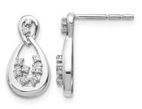 1/8 Carat (ctw I2-I3, H-I) Diamond Drop Earrings in 14K White Gold